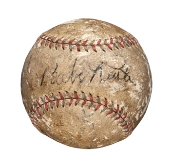 Babe Ruth Single Signed Baseball